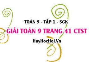 Giải Toán 9 trang 41 tập 1 Chân trời sáng tạo SGK